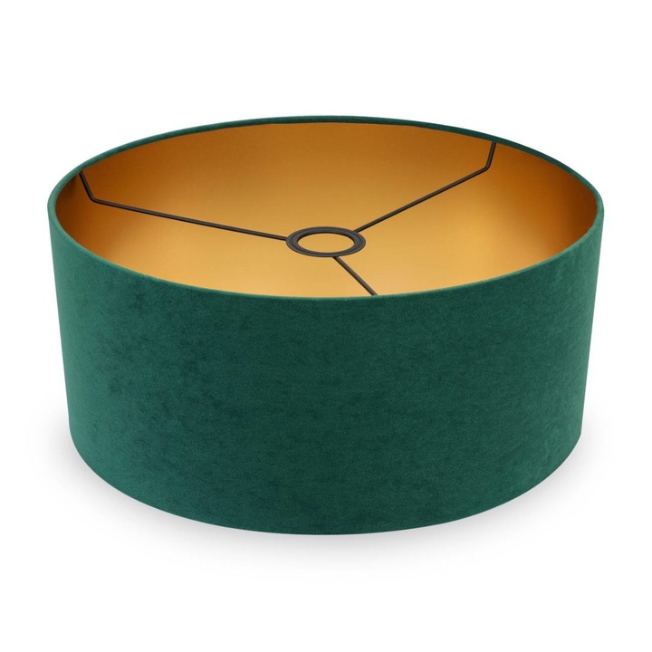 Abajur moderna, Light Home, Mediolan, 44 cm, Negru/Auriu
