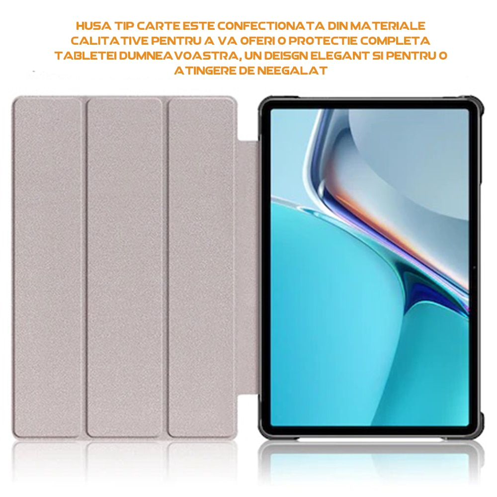 Husa compatibila cu Lenovo Tab M8 Gen 4 8.0 inch, Tip carte, Bounce Comando, Protectie completa, Stand, Multicolor