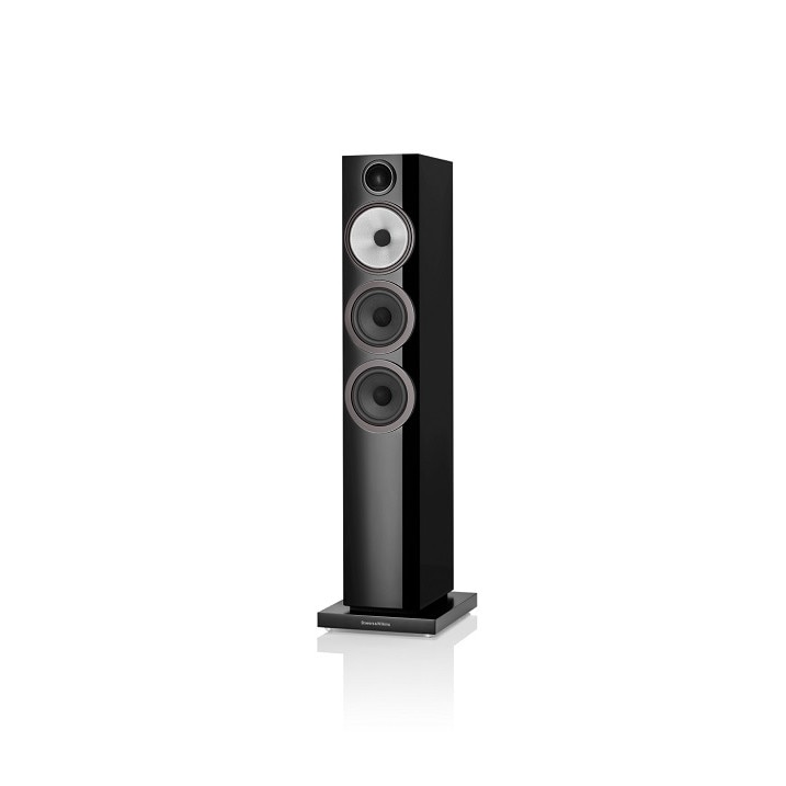 Set 2 Boxe de podea Bowers & Wilkins 704 S3, 150 W, Negru Lucios