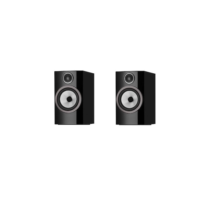 Комплект от 2 високоговорителя за рафтове, Bowers & Wilkins 706 S3, 120 W, черен гланц
