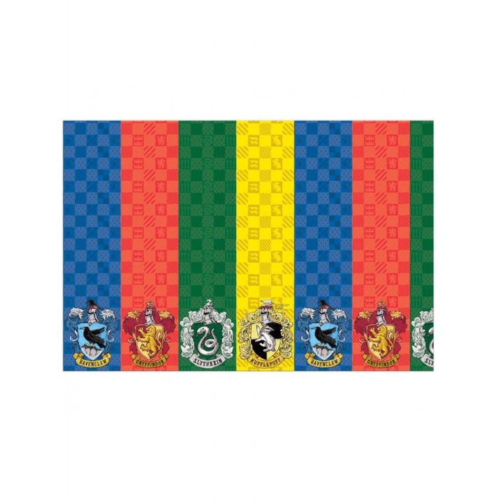 Terítő Harry Potter Roxfort Házak, 120x180cm, Többszínű
