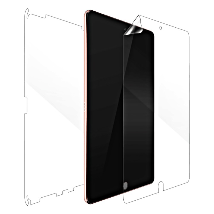 Комплект филми за гръб на екрана със страни за Apple iPad 4 10.9 (2020), регенерируем силиконов хидрогел, гъвкав хидрокристал, пълна защита, пълно лепило, лесна инсталация, Aziao Optim Solution