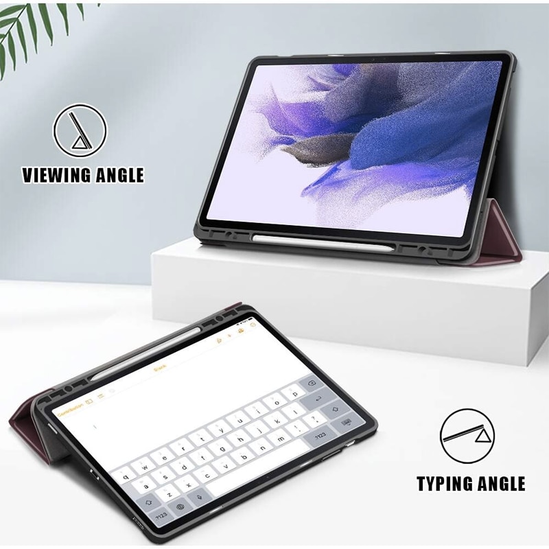 Husa Tableta din Piele compatibila cu Huawei MatePad 11.5", Protectie Completa, Functie de Stand, Visiniu