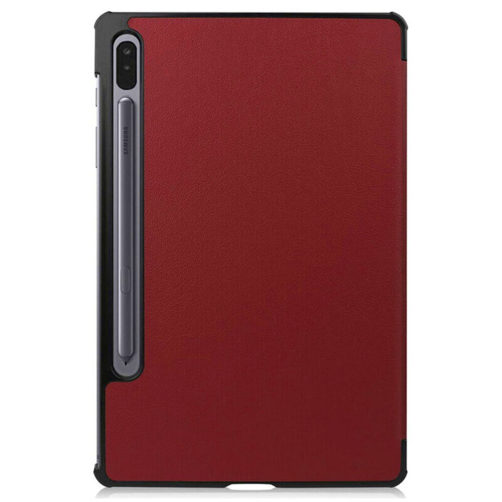 Husa tip carte pentru Samsung Galaxy Tab S7 FE 12.4'', T730/T736 2021, cu suport pentru smart pen, piele ecologica, Rosu, KOF-BBL6869