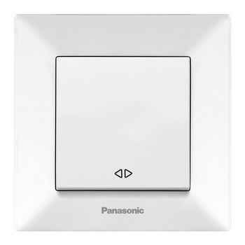 Intrerupator Panasonic Arkedia, cap cruce, Alb Intrerupator Panasonic Arkedia, cap cruce, Alb
