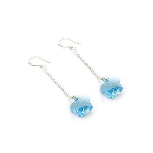 Cercei Aquamarine Flower Long