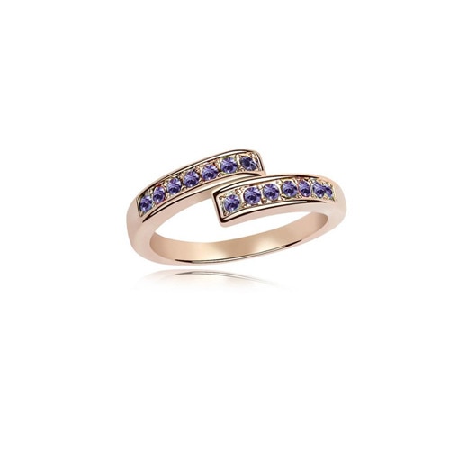 Inel Gold Purple , 16 mm