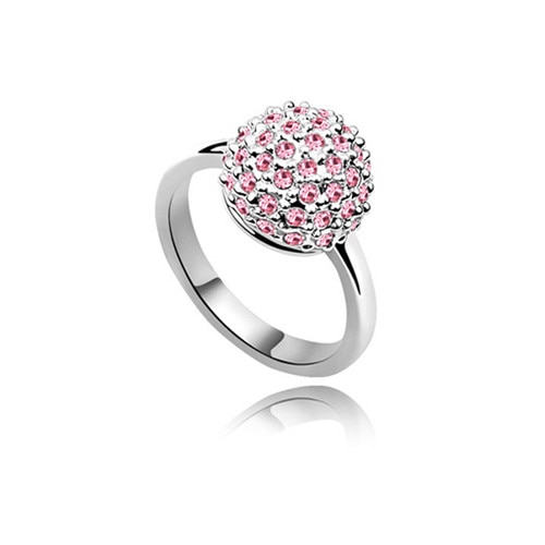 Inel Shamballa Pink Glow , 17 mm