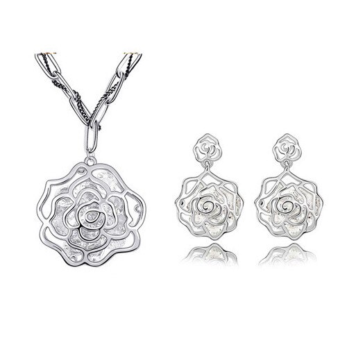 Set bijuterii cu cristale Artistic Flower