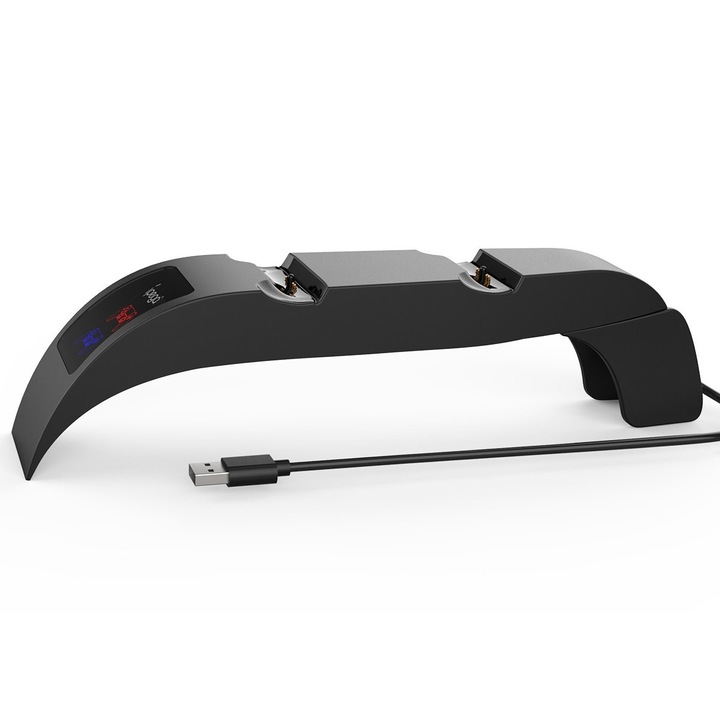 iPega P5016 kettős töltő PlayStation 5-höz, fekete