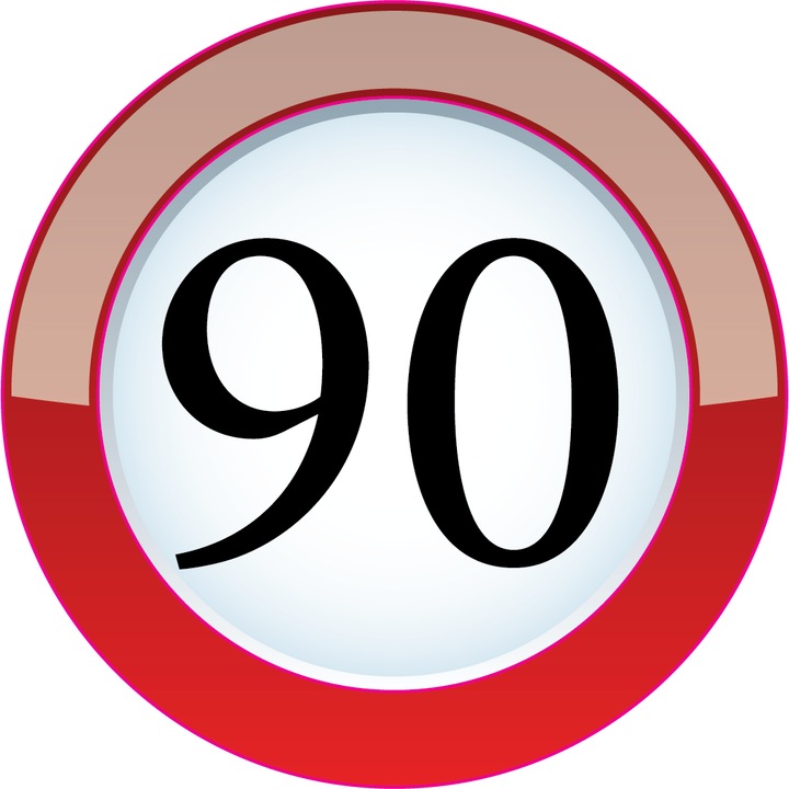 Sticker limita de viteza 90 km/h