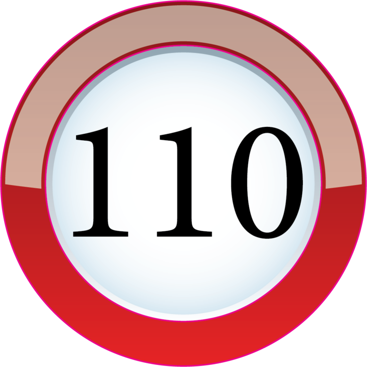 Sticker limita de viteza 110 km/h