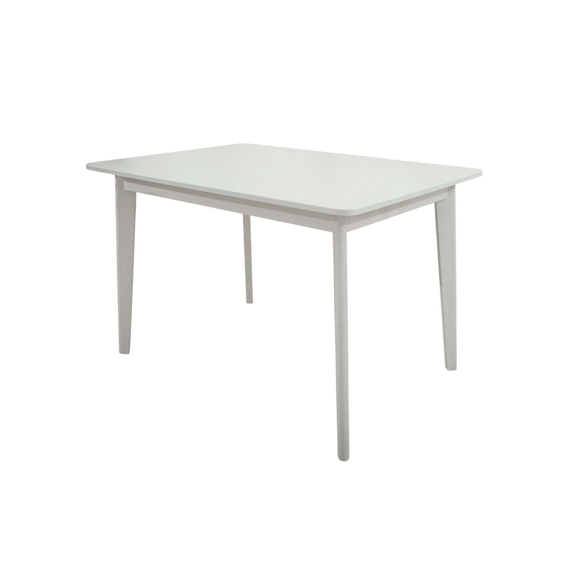 Masa fixa Bristol 120 cm, alb, lemn masiv din fag si blat din MDF - eMAG.ro