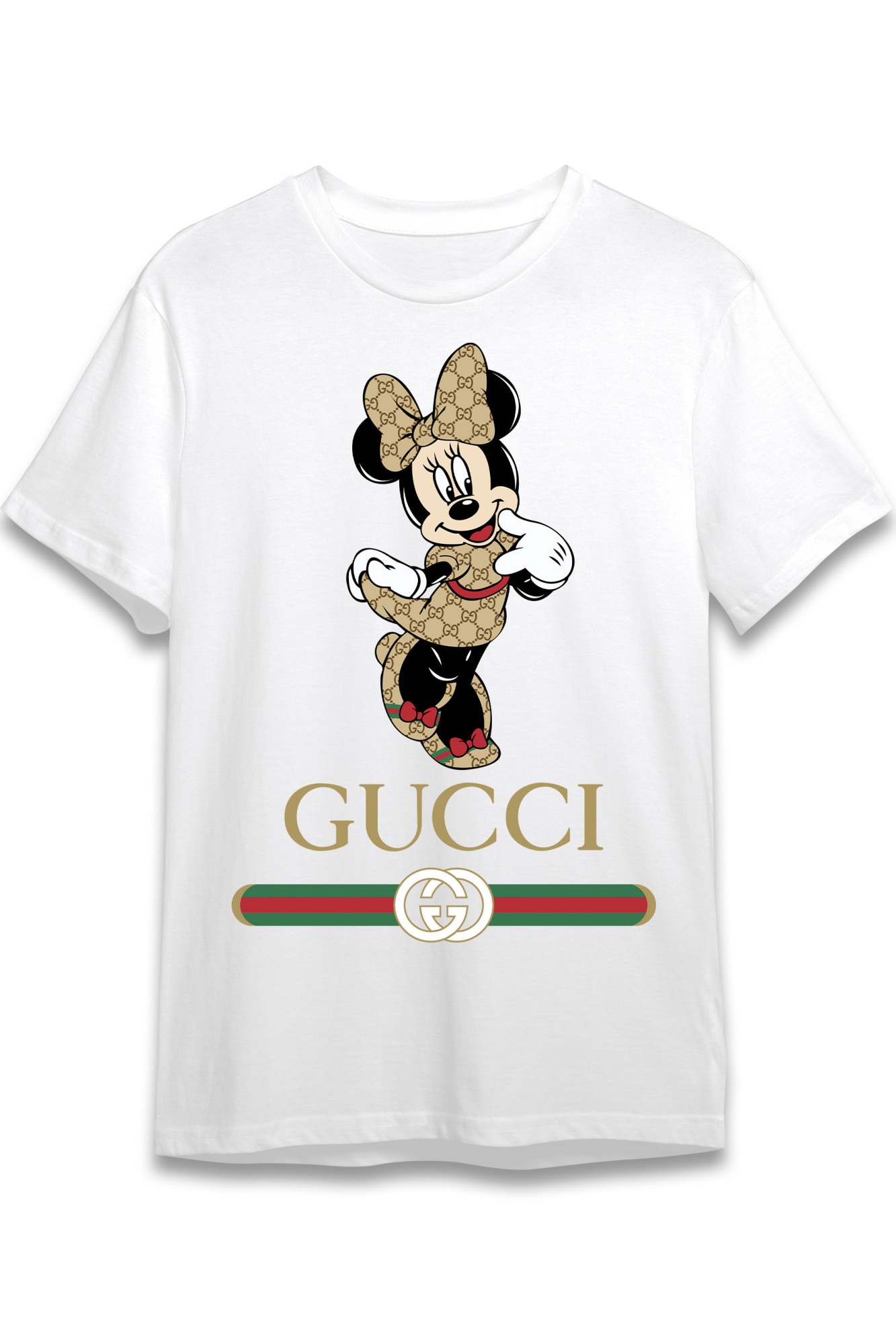 Minnie Mouse in Haine Gucci, Parodie Gucci, Unisex, 100% Bumbac, Alb, M - eMAG.ro