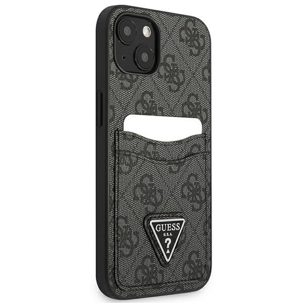 Калъф Guess за iPhone 13 6.1" черен / черен твърд калъф 4G Triangle ...