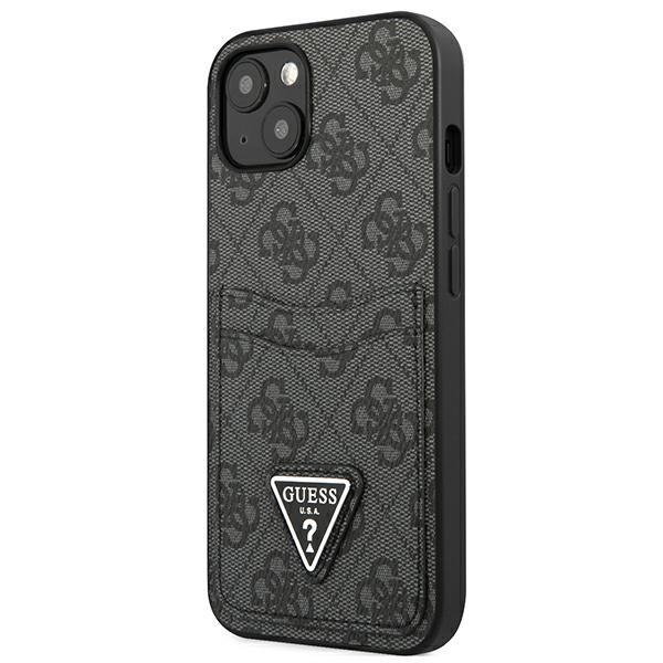 Калъф Guess за iPhone 13 6.1" черен / черен твърд калъф 4G Triangle ...