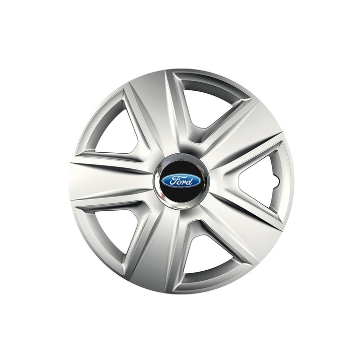 Set 4 capace roti Cu Inel Cromat Esprit R16 pentru gama auto Ford