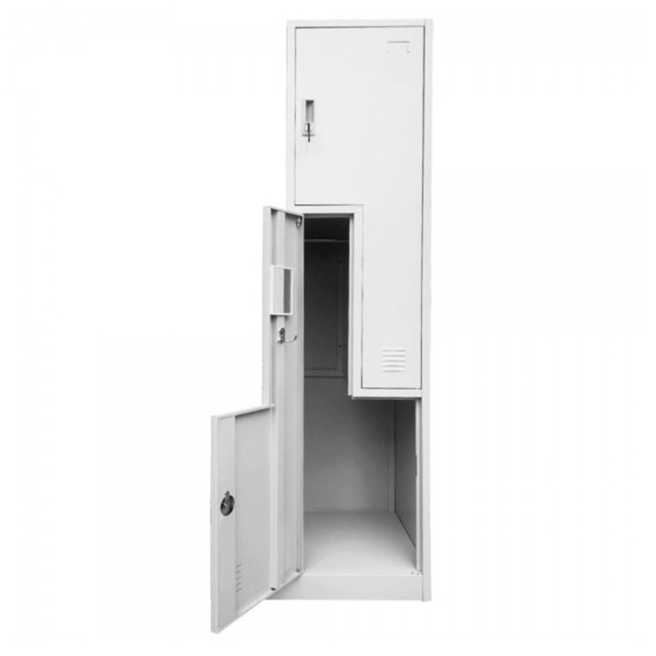 Vestiar metalic Premium 2 usi Z 400x500x1800 mm LxlxH, Neasamblat, PLUS