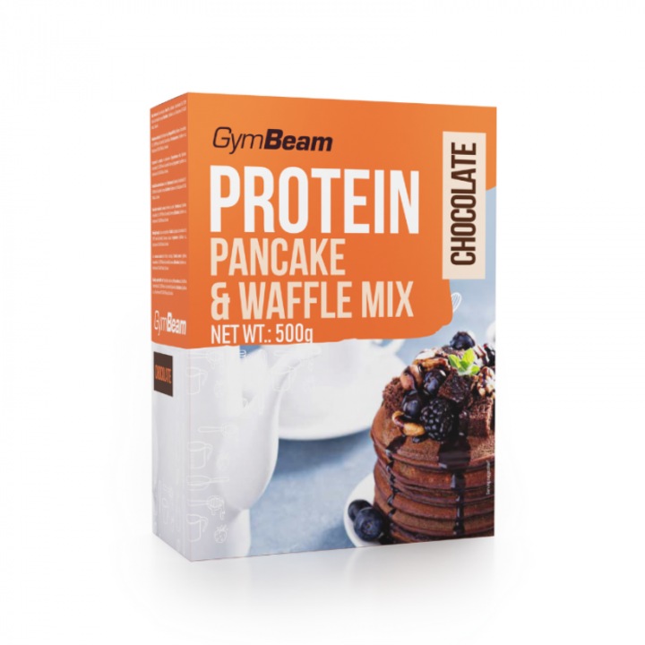 GymBeam - Protein Pancake & Waffle Mix 500 g fekete áfonya