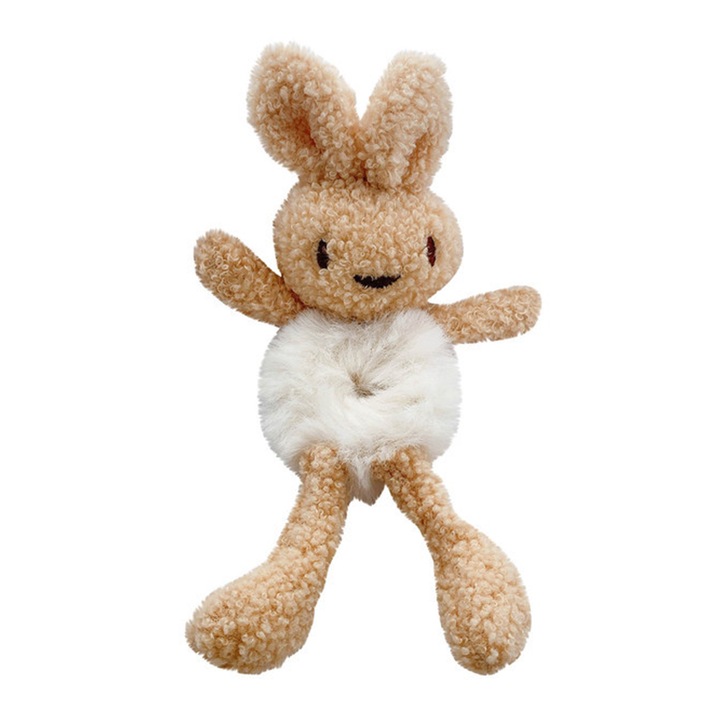 Elastic par, model animalute fericite, accesoriu iepuras crem, crem, EFAYN