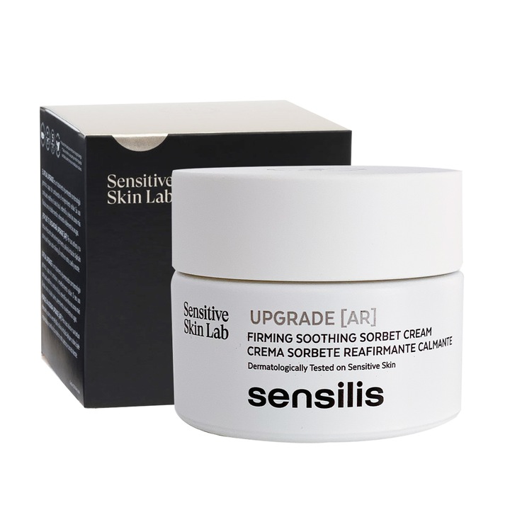 Crema sorbet Sensilis Upgrade AR, pentru reducerea ridurilor, ameliorarea iritatiilor, redarea fermitatii si elasticitatii pielii, 50 ml