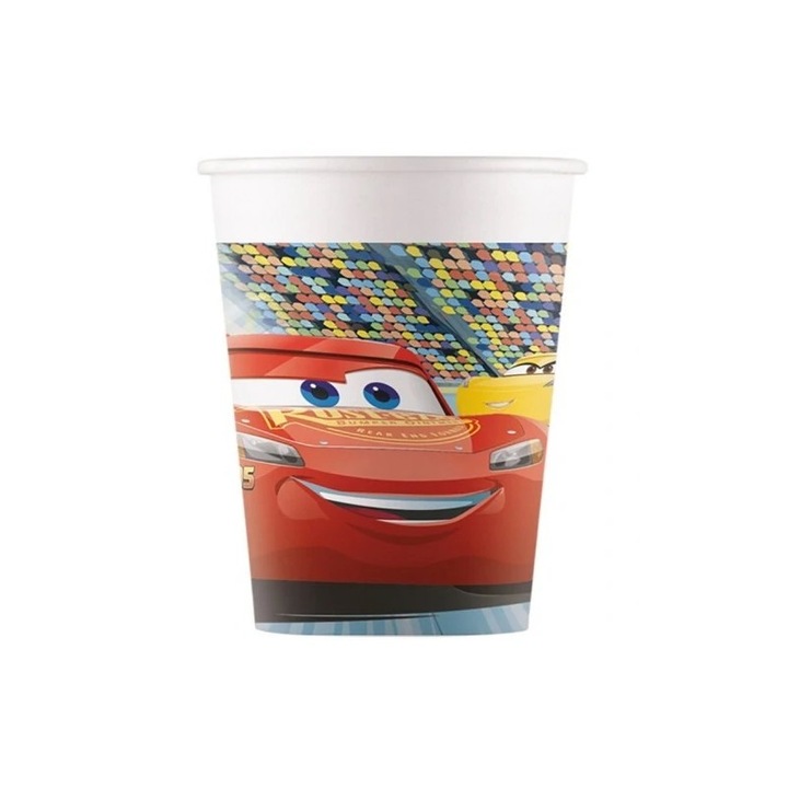 Set 8 Pahare Cars 3 Pentru Petrecere, 200 ml, Multicolor
