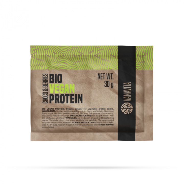 VanaVita - Bio Vegan Protein minta 30 g csoki és bogyók