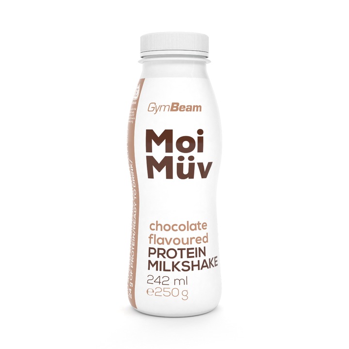 GymBeam - MoiMüv Protein Milkshake 242 ml csokoládé