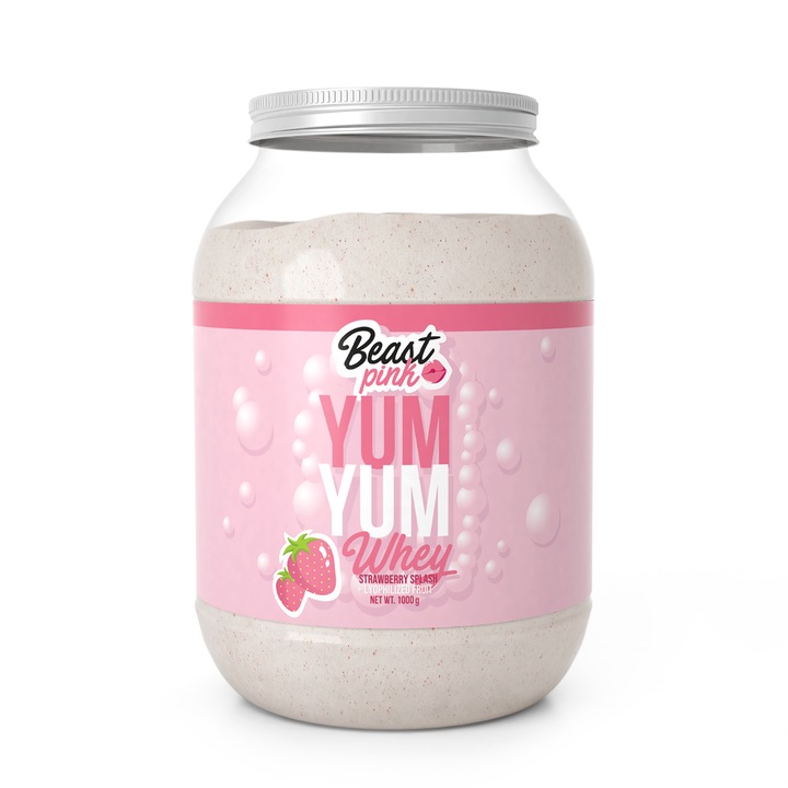 BeastPink - Yum Yum Whey fehérje 1000 g strawberry splash