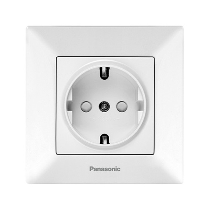 Panasonic Arkedia aljzat, gyermekvédelemmel, fehér