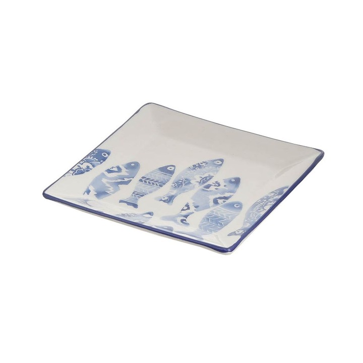 Set platouri pentru desert din portelan, 6 piese