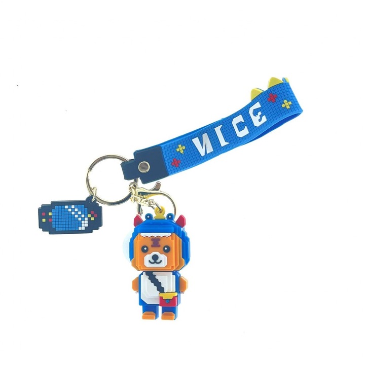 Lego kék mackó kulcstartó