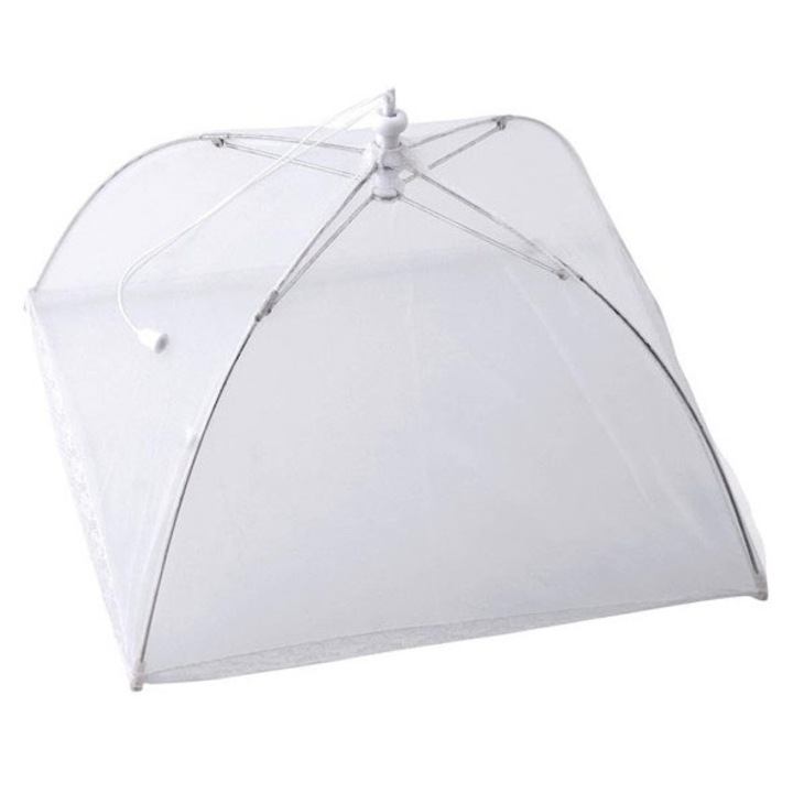 Plasa protectie platou alimente, alb, 35x35 cm