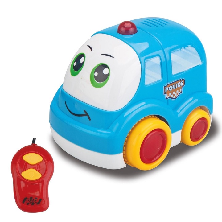 Vehicul politie de jucarie, cu telecomanda, lumina si sunet