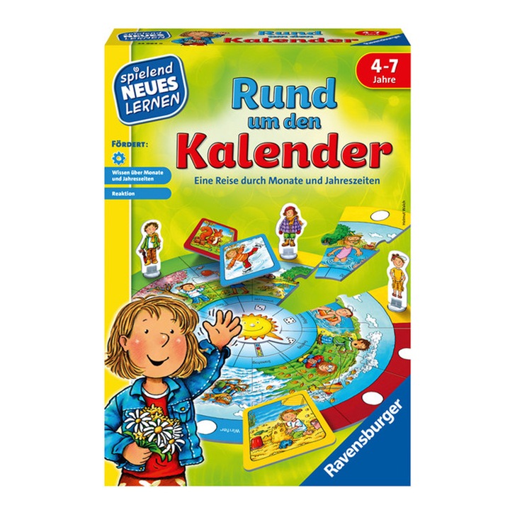 Ravensburger oktatójáték gyerekeknek #6249848/9472 1-26/31, A Naptár körül, Utazás az évszakokon át, 4-7 év, ‎28 x 19 cm
