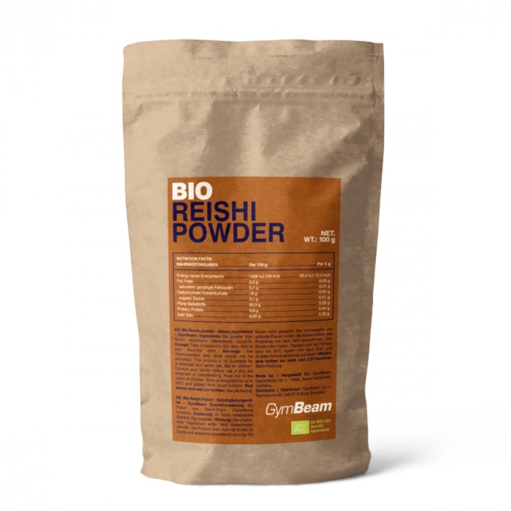 GymBeam - BIO Reishi pulbere 100 g