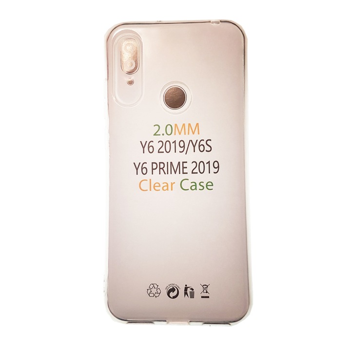 Clear Case 2mm калъф за Huawei Y6 2019, Y6s, Y6 prime 2019, прозрачен гел