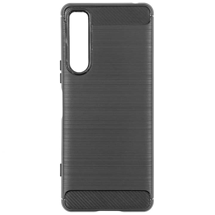 Капак SILKASE за Sony Xperia 5 IV, карбон силикон, черен цвят