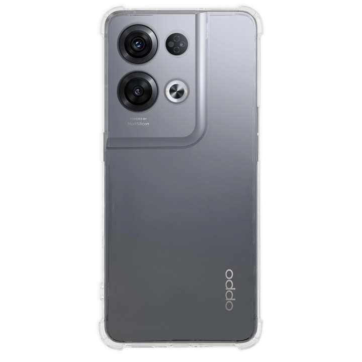 Husa AntiShock SILKASE pentru OPPO Reno 8 Pro, silicon transparent
