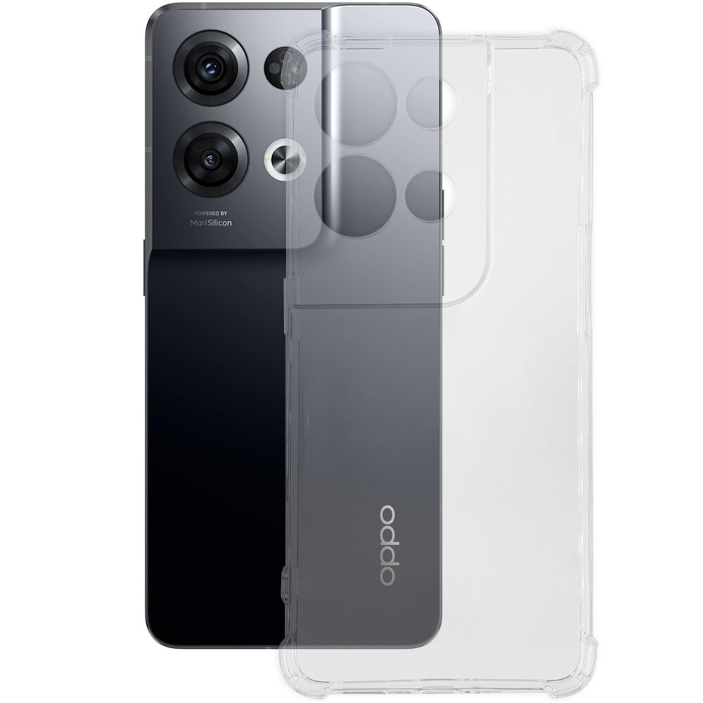 Husa AntiShock SILKASE pentru OPPO Reno 8 Pro, silicon transparent