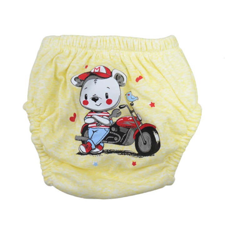 Chiloti de trecere la olita pentru fete Mini Junior POS-10-13, Galben +13 kg