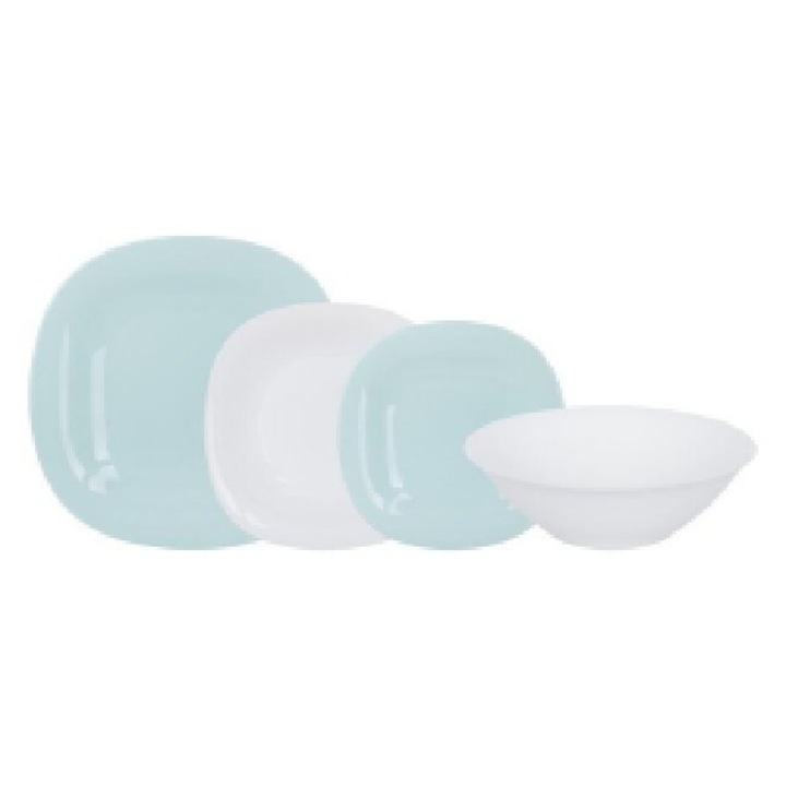Сервиз за хранене Carine Light Turquoise and White 19 части