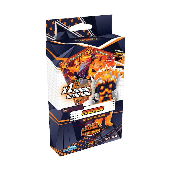 Joc de Carti My Hero Academia Collectible Card Game, Series 3, Endeavor Deluxe Starter Pack