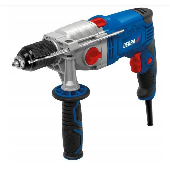 Ударна пробивна машина Dedra, DED7962, Скорост 3200rpm, Самозаключващ се патронник, 1100W