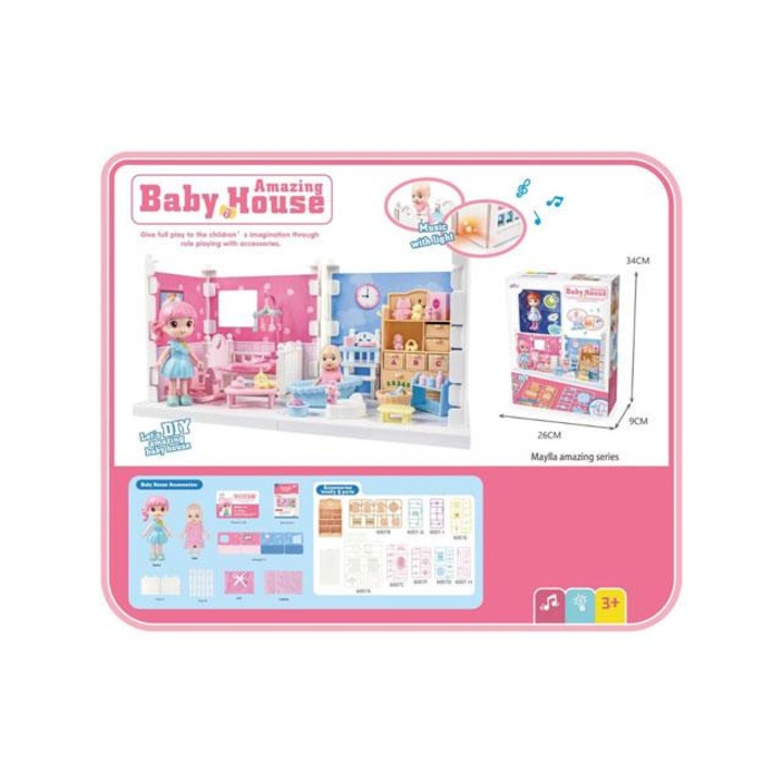 Magic Toys 4115277 Katie csodálatos házikója játékszett fénnyel és hanggal