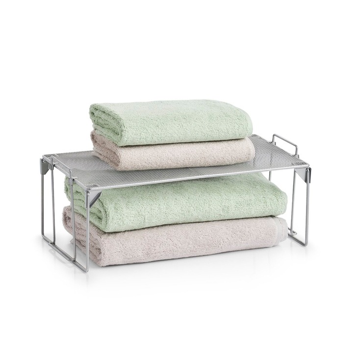 Raft universal de baie, Zeller, 45 x 25.5 x 15.5 cm, argintiu