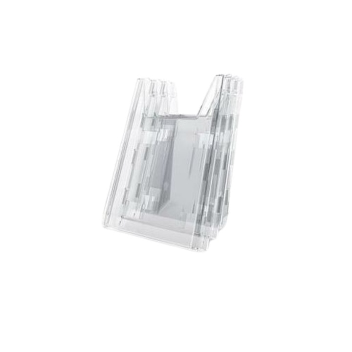 Set 3 suporturi pentru pliante, Durable, Combibox 1/3 x A4, Transparent
