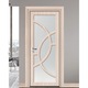 Usa interior din MDF cu toc inclus Novo Doors ND309C, Dimensiune 200x60 centimetri, Geam sablat, Cadru din lemn masiv din rasinoase, Balamale si clanta incluse, Toc fix de 10 centimetri, Plinta pe o singura parte, Crem