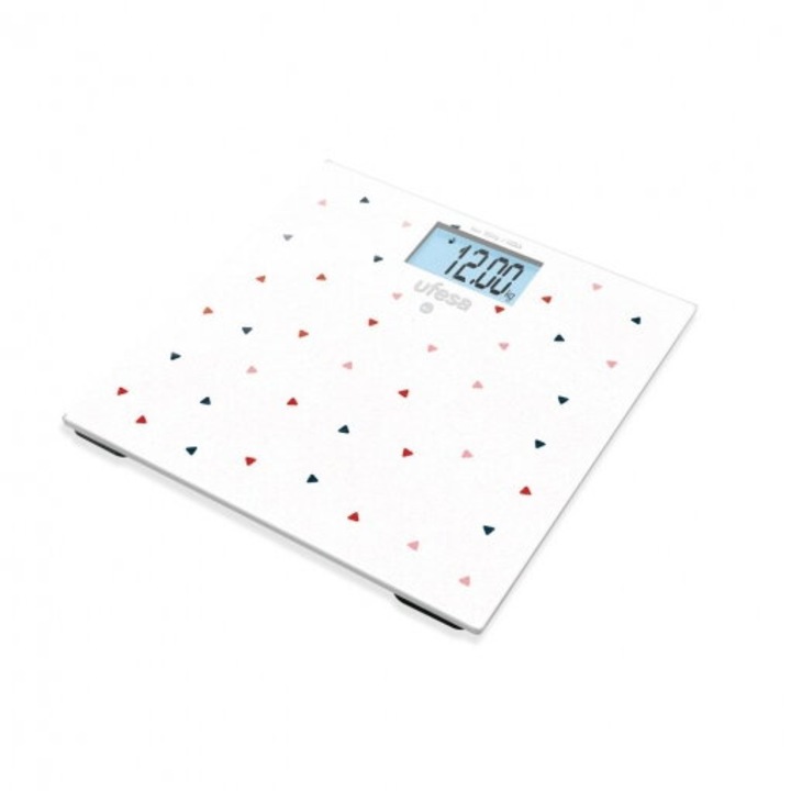 Cantar de persoane Ufesa BE1520,150 kg, display lcd, Alb