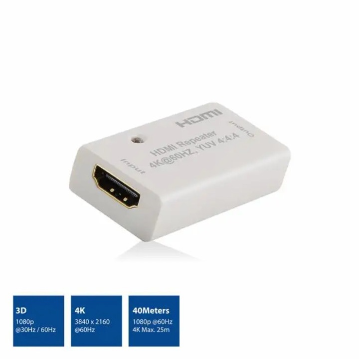 Repeater HDMI ACT AC7820, amplifica semnalul HDMI pana la 40m., suport 4K